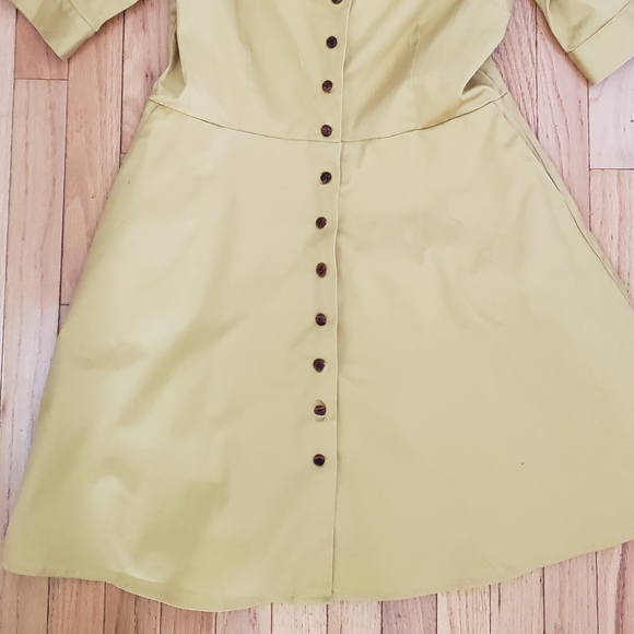 Atelier B. Canadian Designer Button Front Shirt A-line Dress L Sustainable - Picture 3 of 10